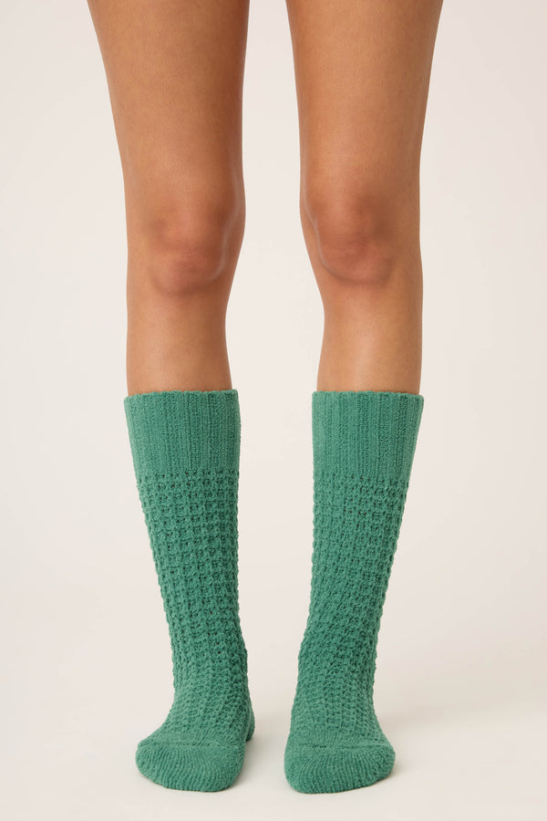 Pj Salvage Chenille Waffle Crew Socks