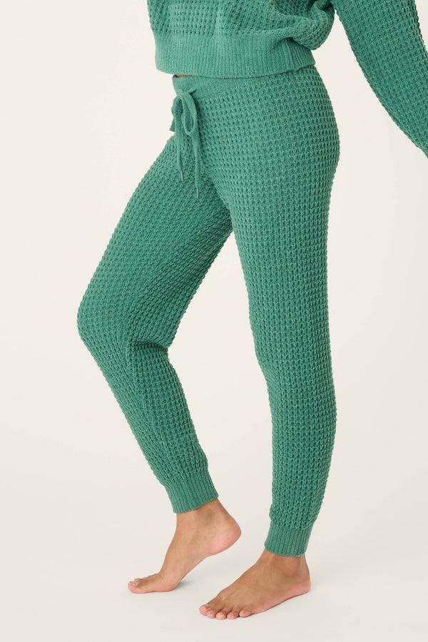 Pj Salvage Chenille Waffle Forest Banded Pants