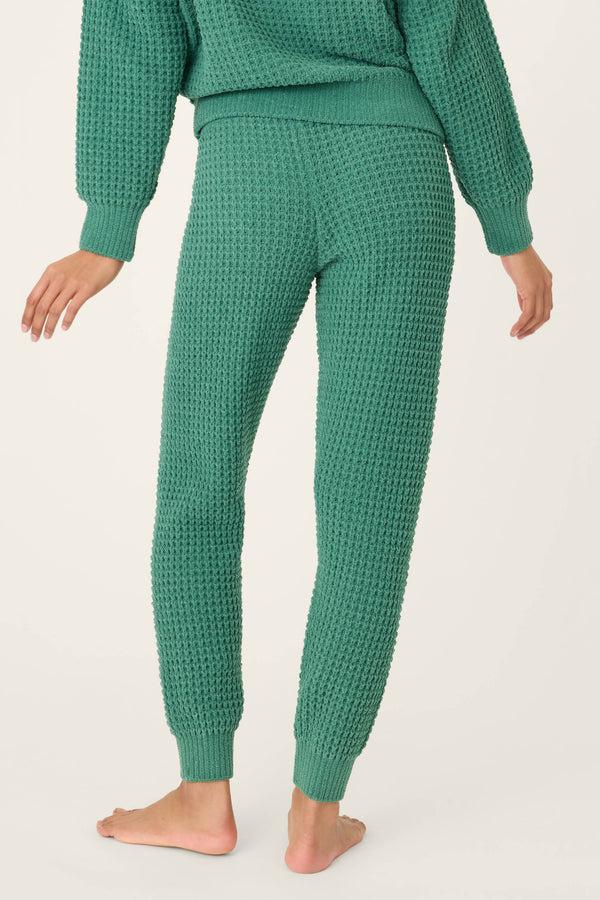 Pj Salvage Chenille Waffle Forest Banded Pants