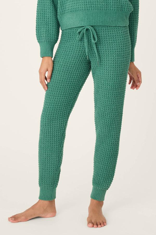 pj salvage Chenille Waffle Forest Banded Pants