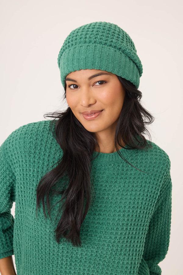 Pj Salvage Chenille Waffle Forest Beanie
