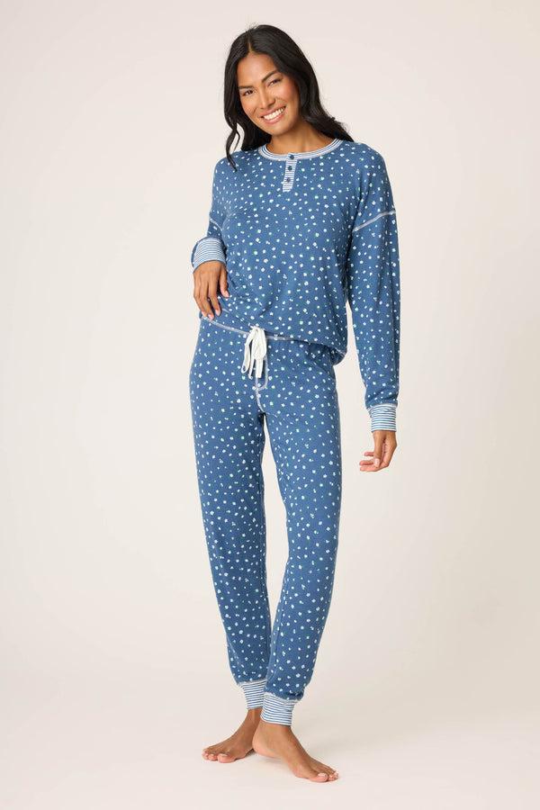 Pj Salvage Cozy Life Ditsy Floral Banded Pants