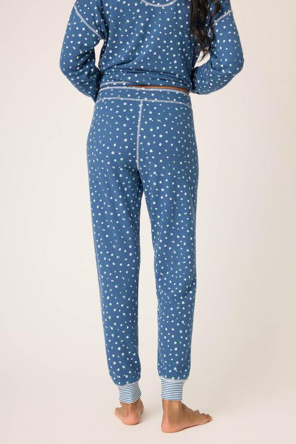Pj Salvage Cozy Life Ditsy Floral Banded Pants