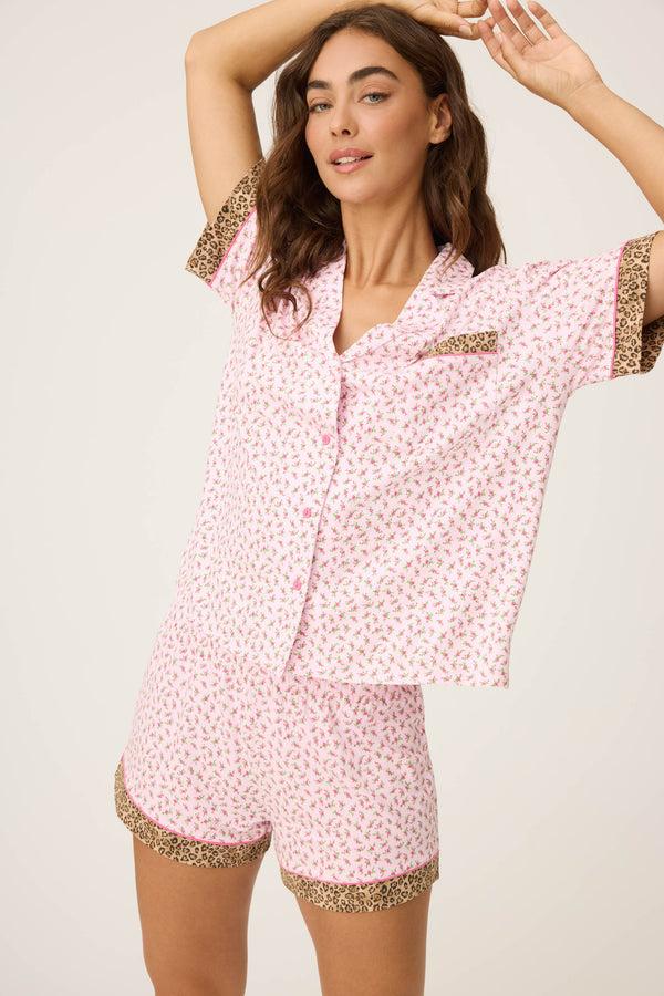 Pj Salvage Ditsy Floral Print Shorts Set