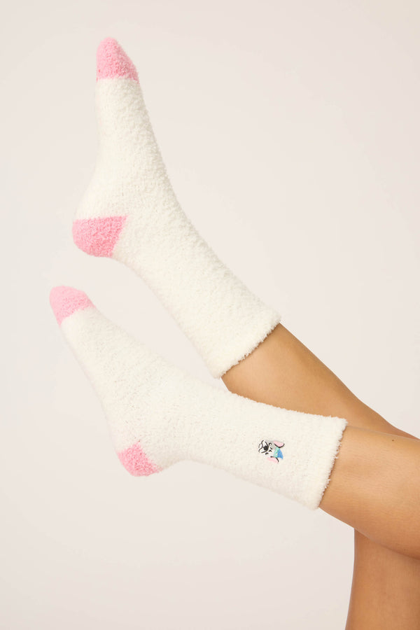pj salvage Doggone Cold Fuzzy Dog Crew Socks