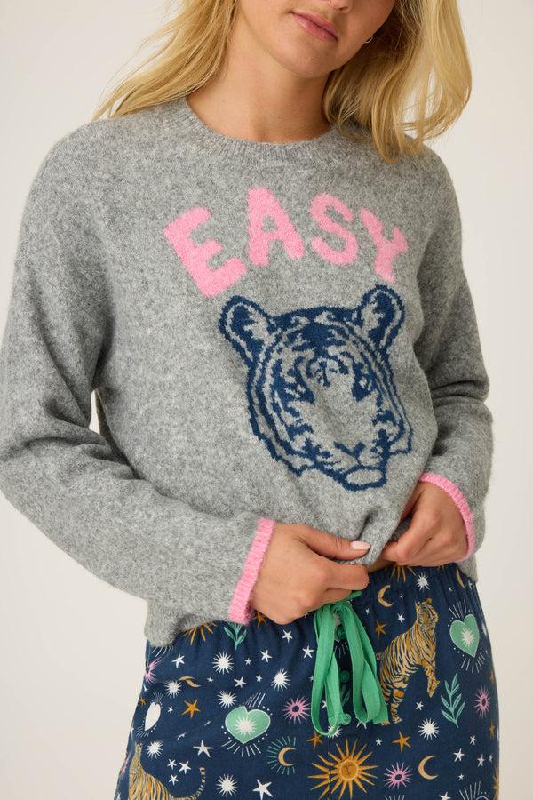 Pj Salvage Easy Tiger Snuggle Sweater