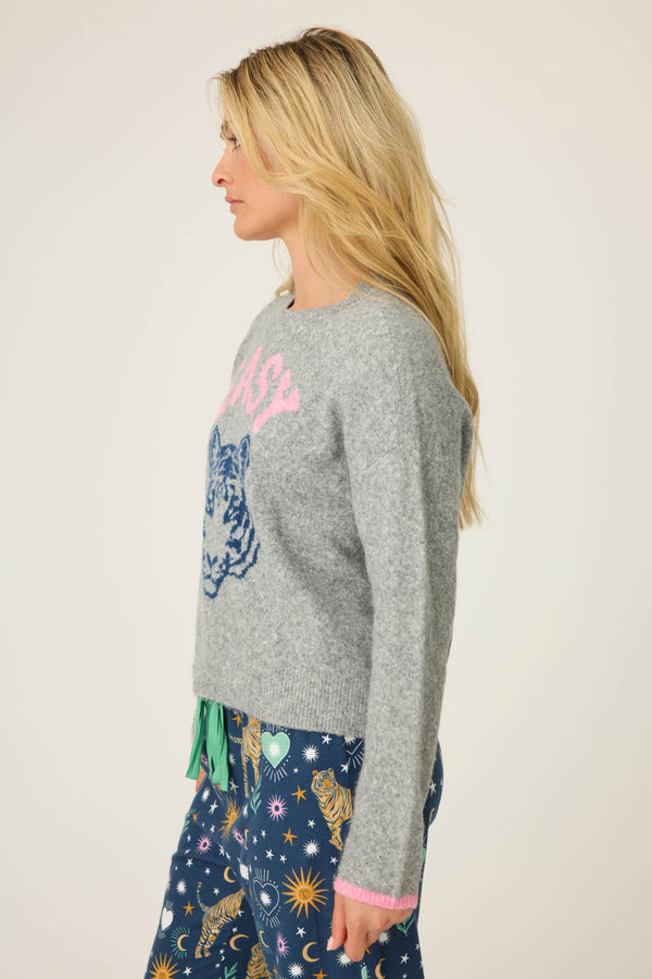Pj Salvage Easy Tiger Snuggle Sweater