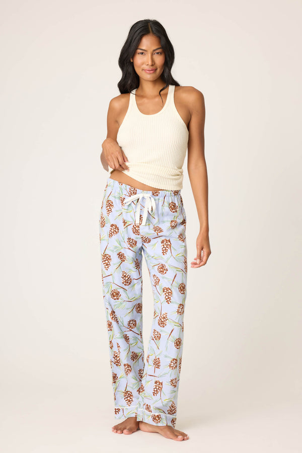 Pj Salvage Feelin' Pine Winter Print Flannel Pant