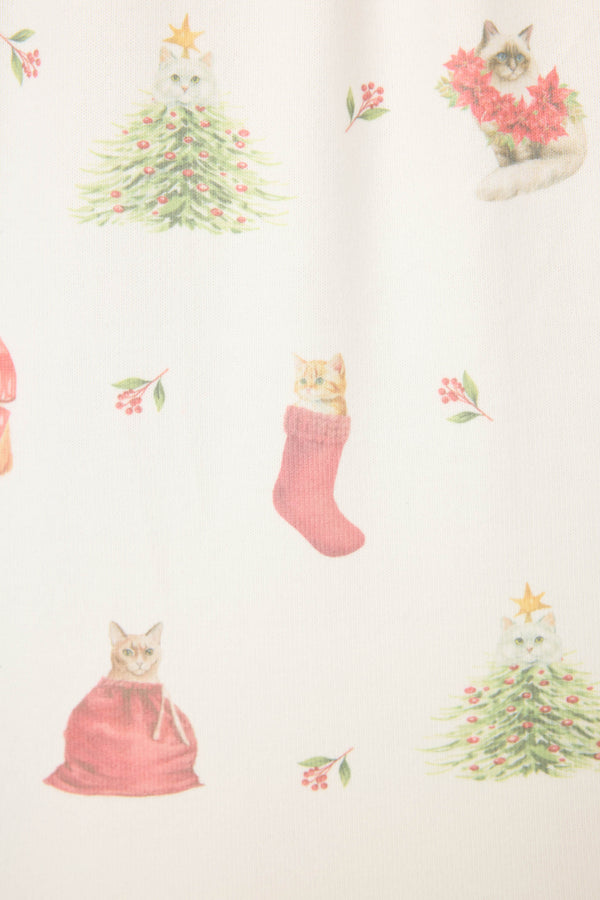 Pj Salvage Feline Festive Cat Print PJ Set