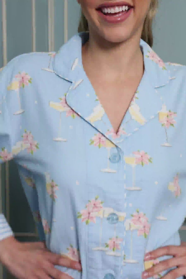 Pj Salvage Fizz The Season 3-Piece Flannel PJ Set