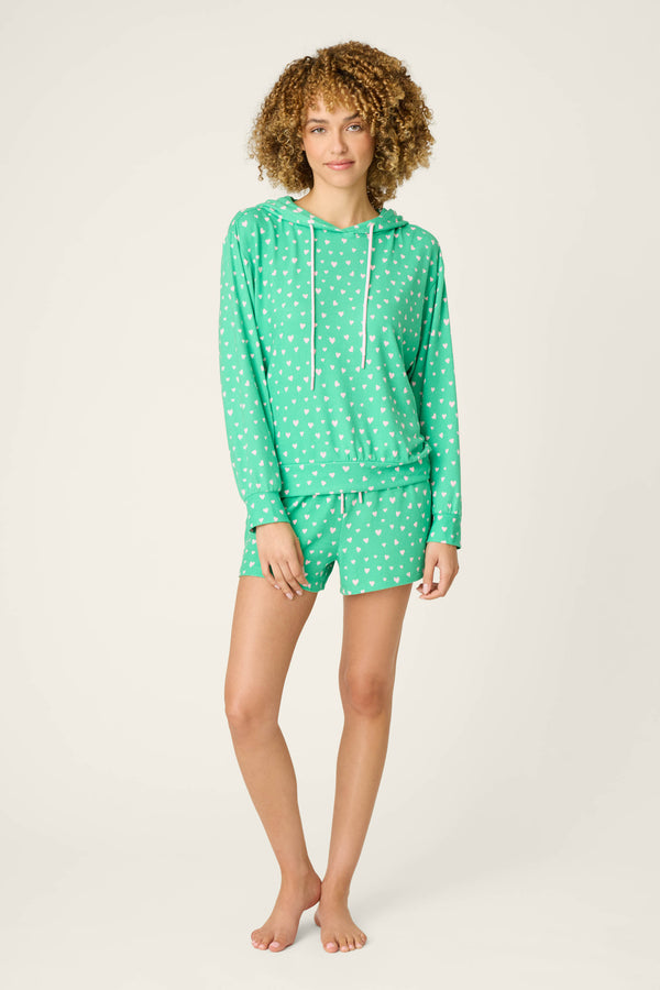 Pj Salvage Heart To Get Heart Print Shorts Set