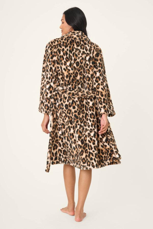 Pj Salvage Holiday Dreams Leopard Print Robe