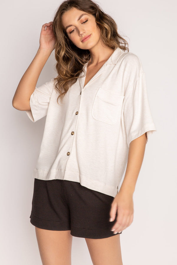 Pj Salvage Jammie Essentials Short Sleeve Top