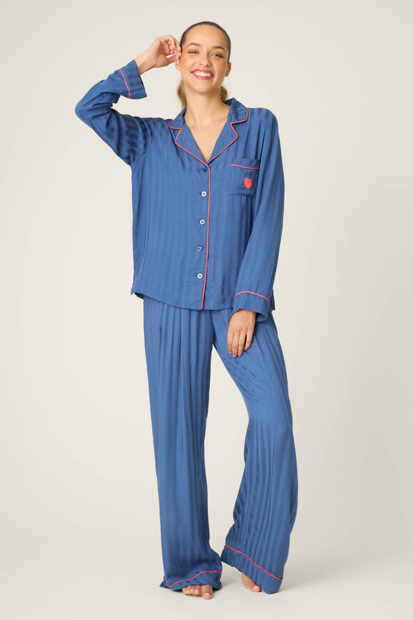 pj salvage La Rose Sateen Stripe PJ Set