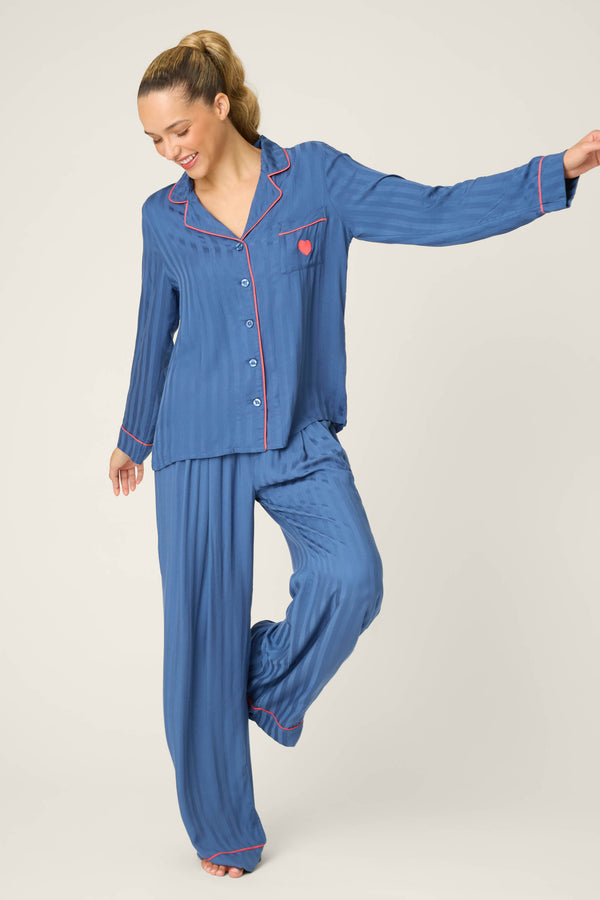 Pj Salvage La Rose Striped Long Sleeve Top