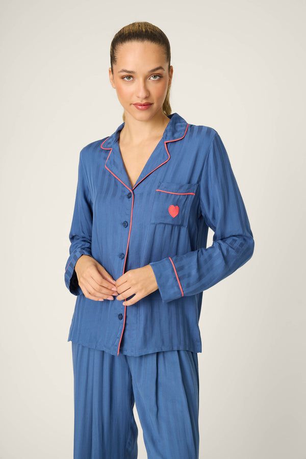 pj salvage La Rose Striped Long Sleeve Top