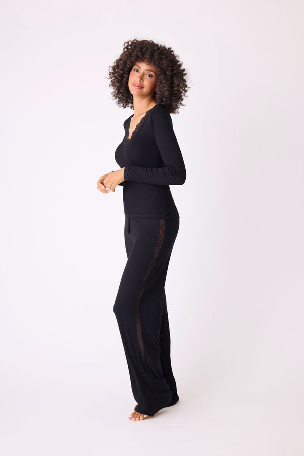 Pj Salvage Lacey Basics Long Sleeve Top