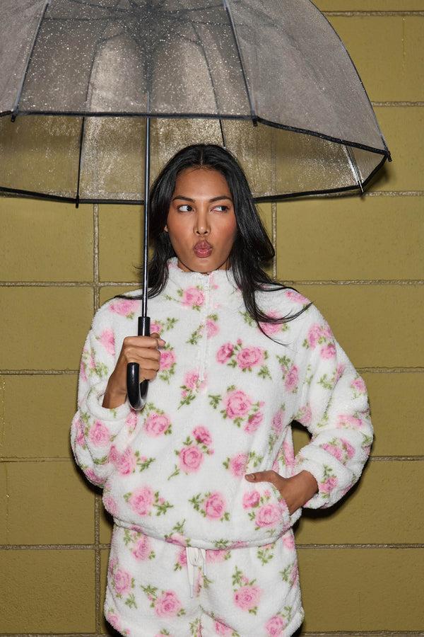 pj salvage Let's Get Cozy Floral Print Jacket