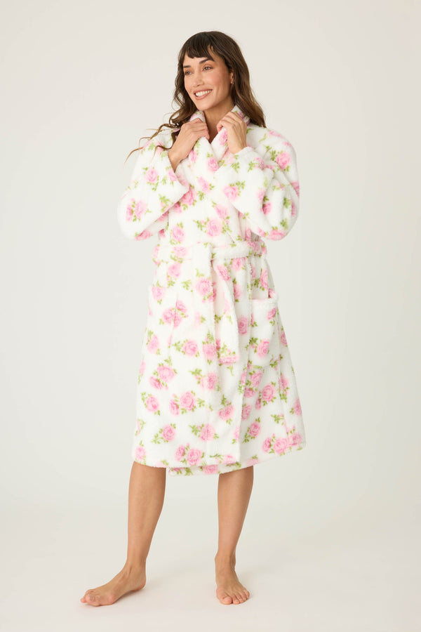 Pj Salvage Let's Get Cozy Floral Print Robe