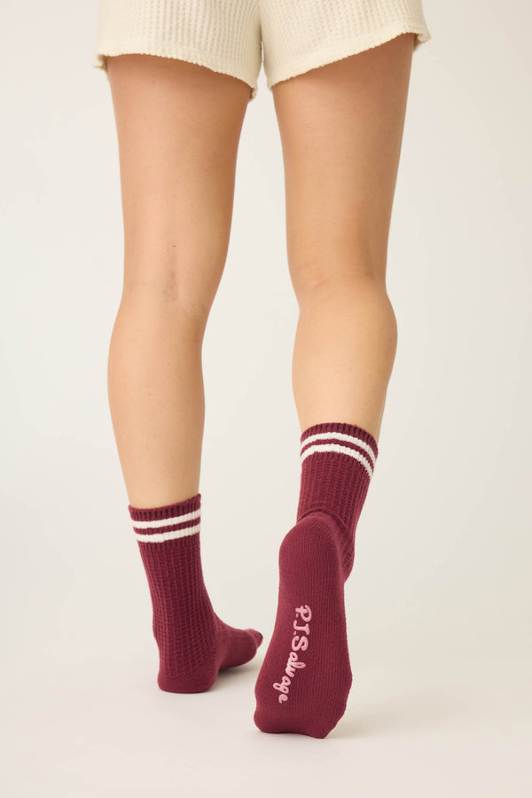 Pj Salvage Let's Get Cozy Solid Crew Socks