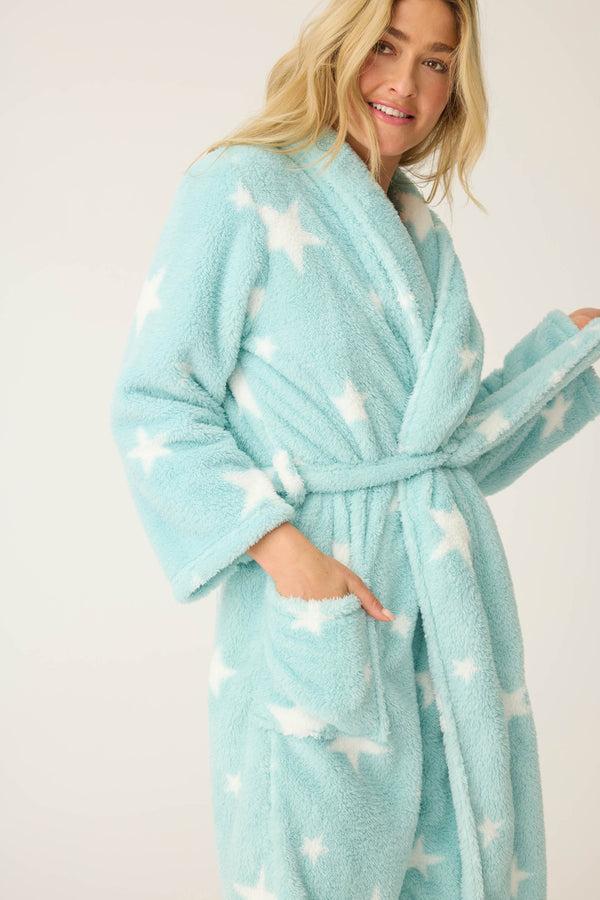 Pj Salvage Let's Get Cozy Star Print Robe