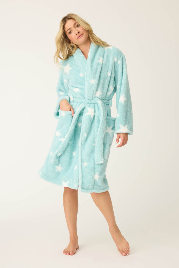 Pj Salvage Let's Get Cozy Star Print Robe