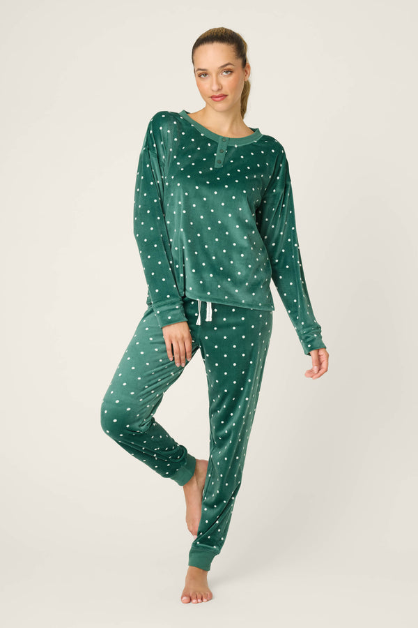 pj salvage Let's Get Toasty Dot Print Pants Set