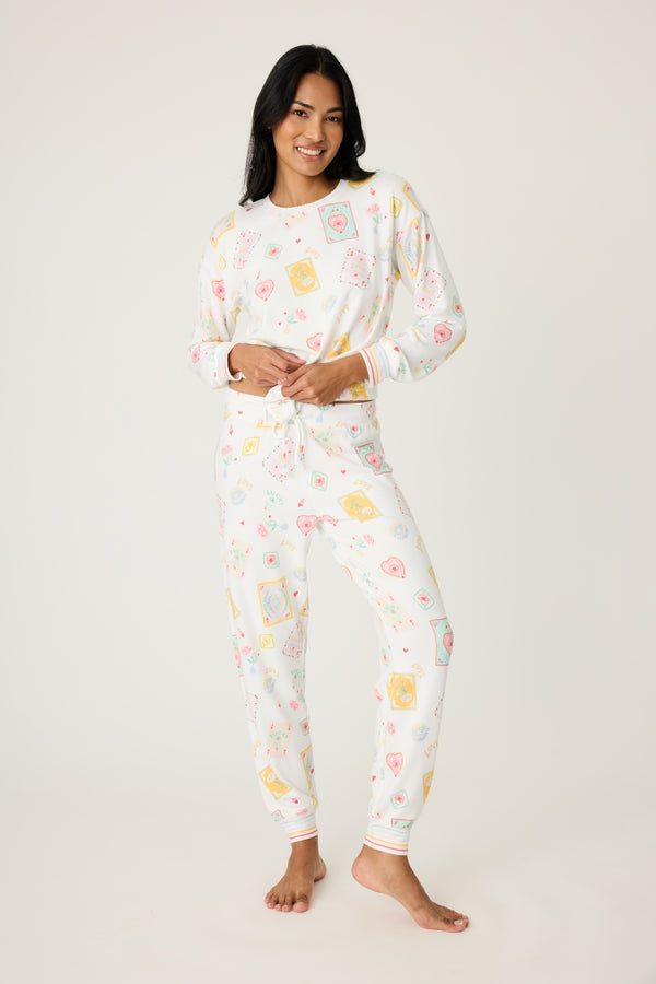 Pj Salvage Lucky Me Tarot Card Print Jammie Pants