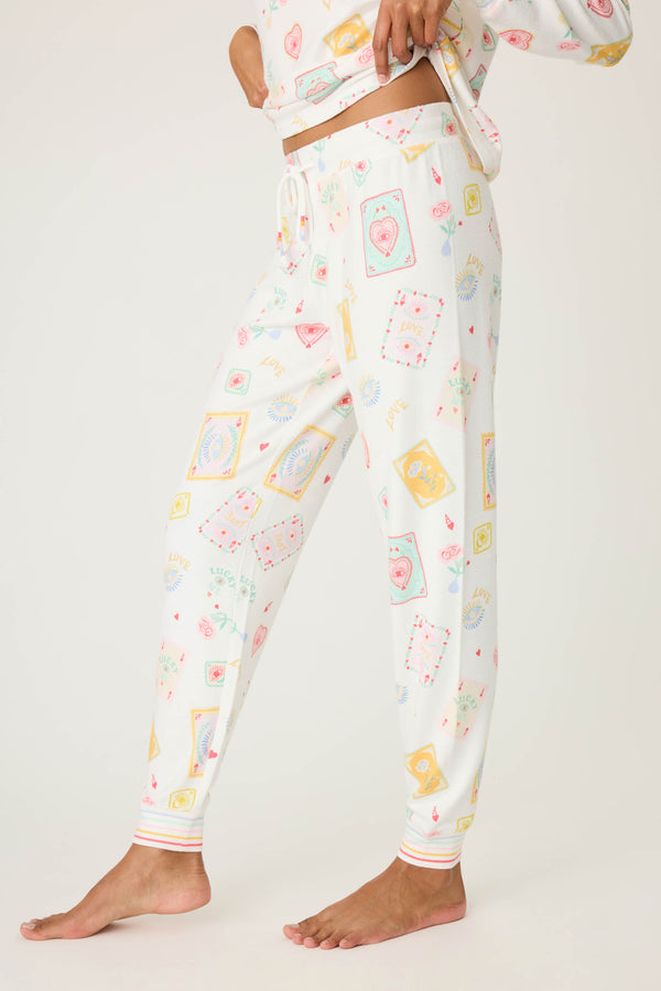 Pj Salvage Lucky Me Tarot Card Print Jammie Pants