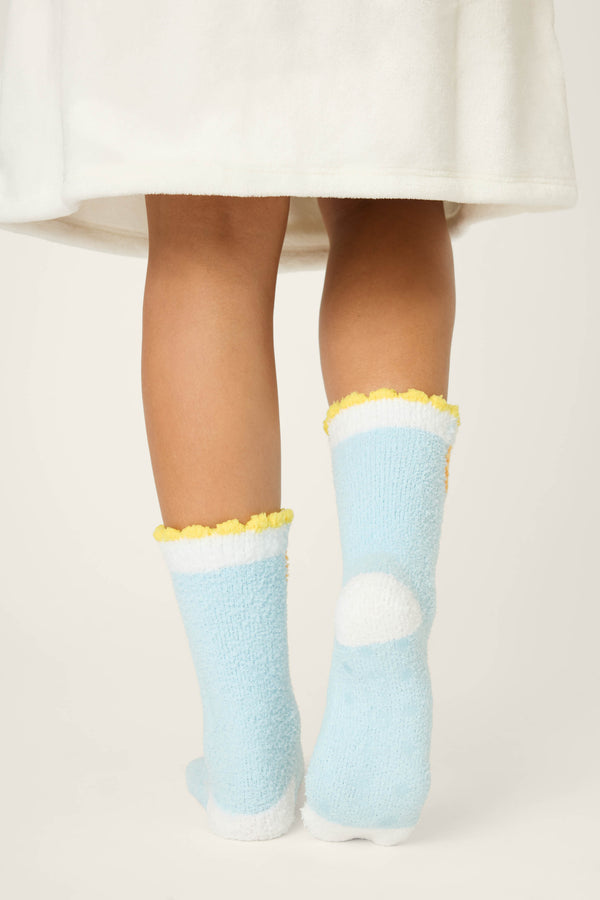 Pj Salvage Menorah Print Crew Socks With Grippers