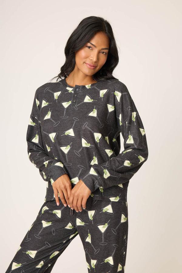 pj salvage Merrier With A Martini Long Sleeve Top