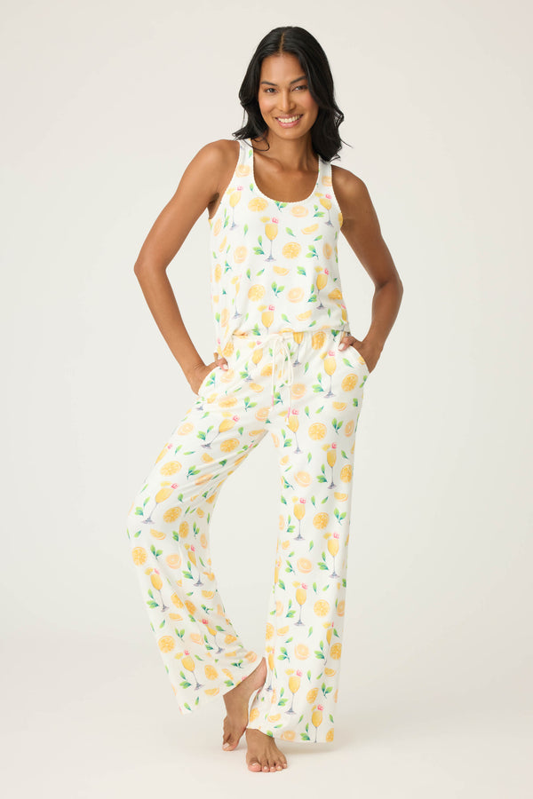 pj salvage Mimosa Me Drink Print Tank & Pant PJ Set