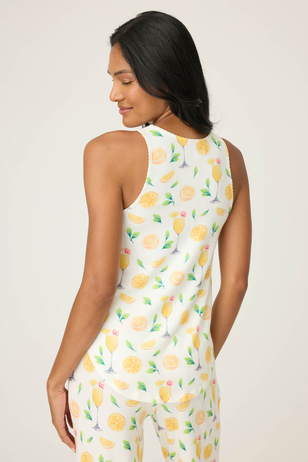 Pj Salvage Mimosa Me Drink Print Tank Top