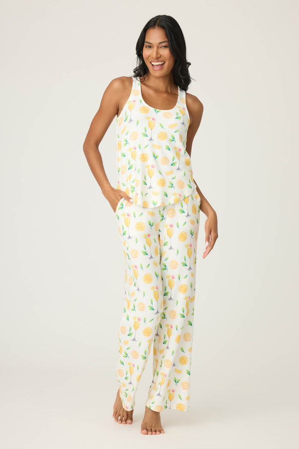 Pj Salvage Mimosa Me Drink Print Tank Top