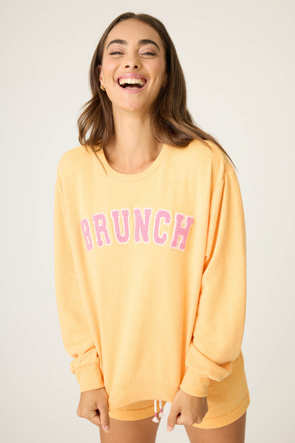 Pj Salvage Mimosa Me Graphic Terry Sweatshirt