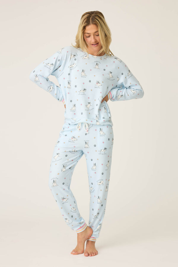 Pj Salvage Paws & Breathe Dog Print Banded Pants