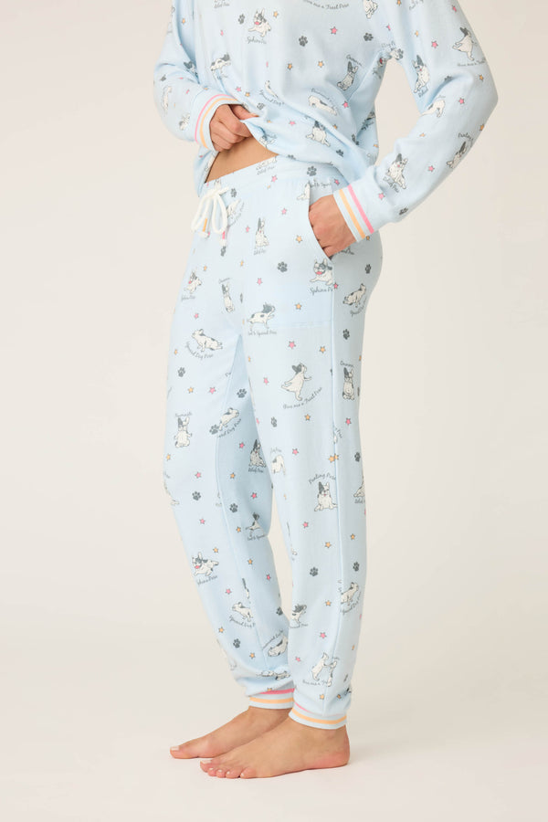 Pj Salvage Paws & Breathe Dog Print Banded Pants