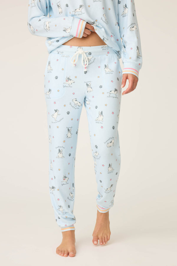 pj salvage Paws & Breathe Dog Print Banded Pants