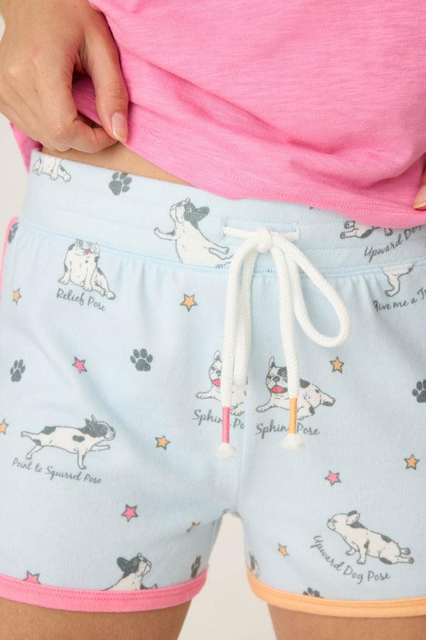 Pj Salvage Paws & Breathe Dog Print Shorts
