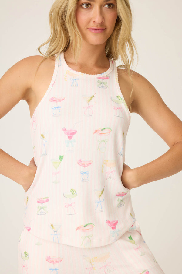 Pj Salvage Pretty Punch Cocktail Print PJ Set