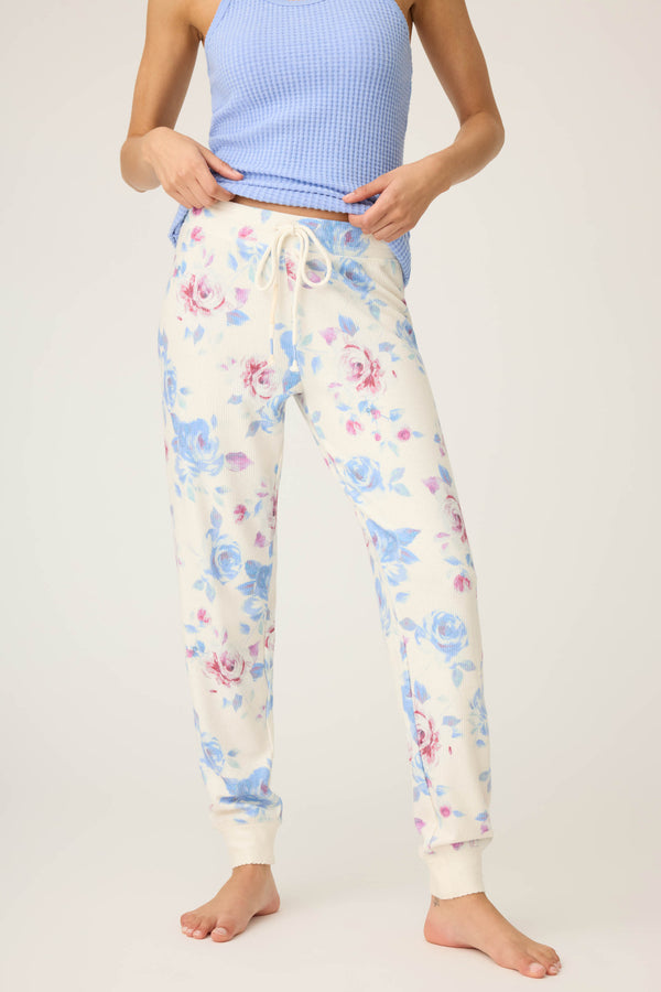 pj salvage Rodeo Rose Floral Banded Pants
