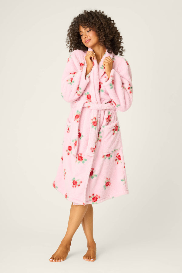 Pj Salvage Rose Print Plush Robe