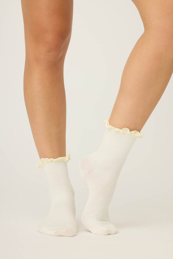 pj salvage Secret Garden Solid Crew Socks