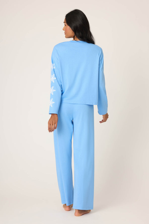 Pj Salvage Snowflake Long Sleeve Lounge Set