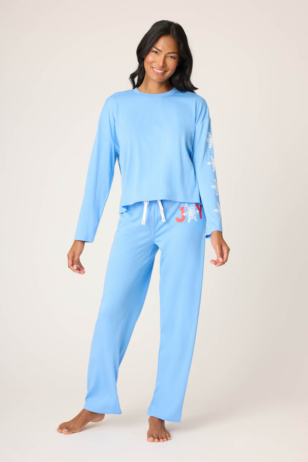 pj salvage Snowflake Long Sleeve Lounge Set