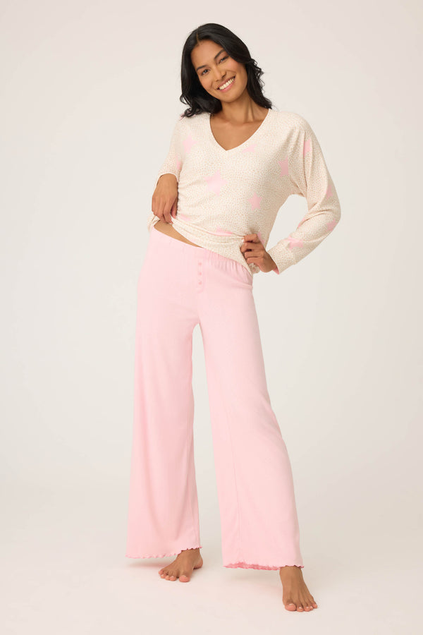 Pj Salvage Stay Wild Solid Pointelle Lounge Pants