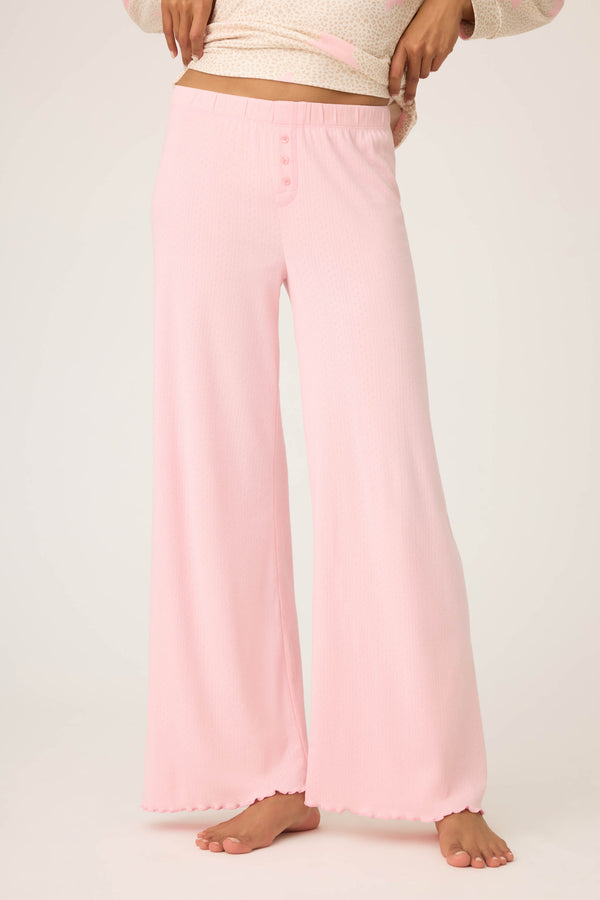 pj salvage Stay Wild Solid Pointelle Lounge Pants
