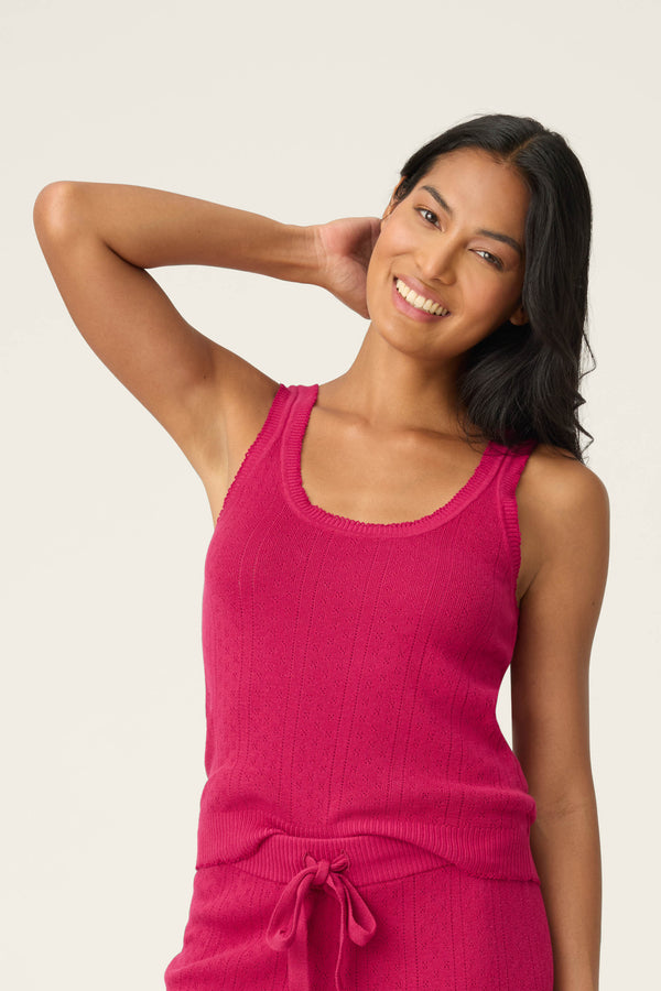 pj salvage Sweetheart Pointelle Fitted Camisole