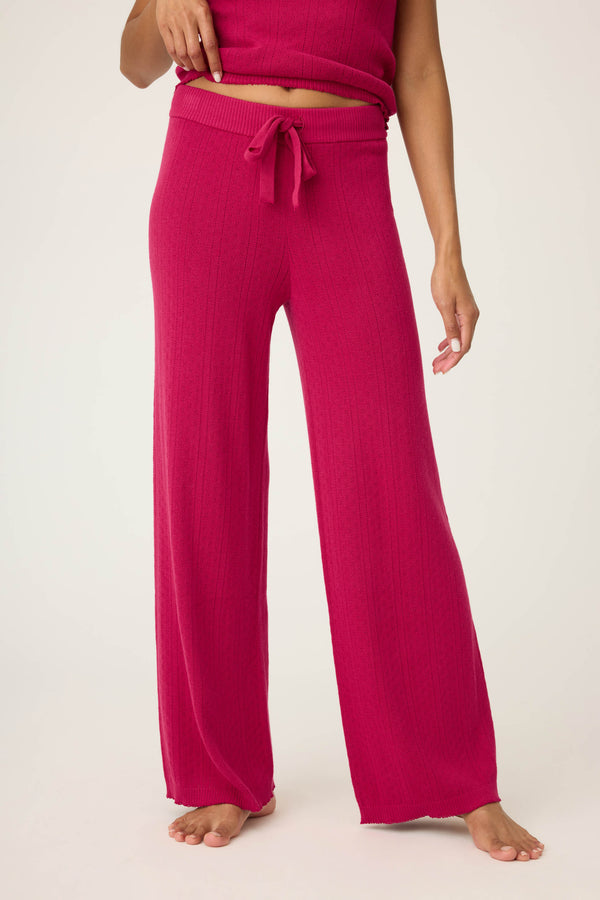 pj salvage Sweetheart Pointelle Solid Lounge Pants