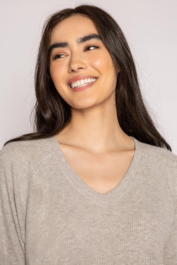 Pj Salvage Textured Essentials Long Sleeve Top